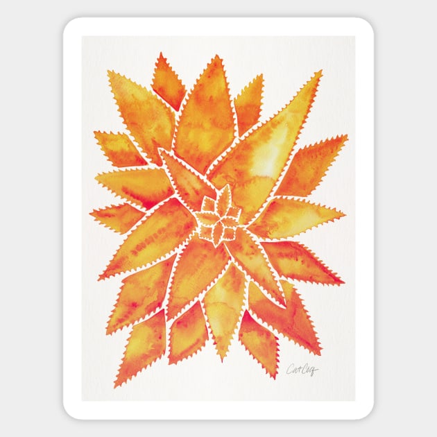 Orange Aloe Vera Sticker by CatCoq